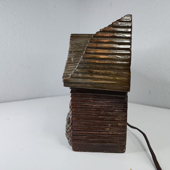 Vintage Haddon Home Sweet Home Lighted Clock Grandma Rocker Fireplace Model 30 U - Picture 11 of 16